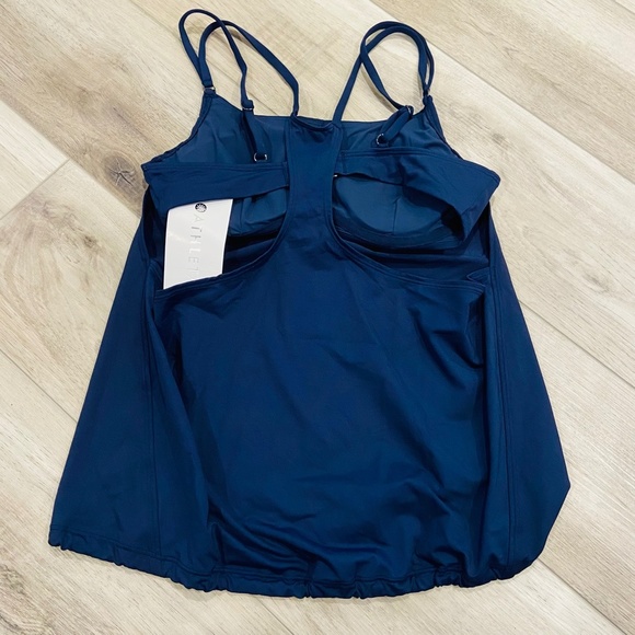 Athleta Seascape Blousy Tankini Dress Blue 34 B/C - Picture 3 of 5